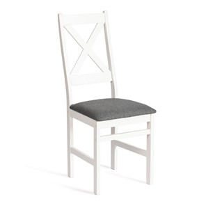 Обеденный стул CROSSMAN / white, ткань тёмно-серая (150) разобранный, id 20020 в Нижнем Новгороде